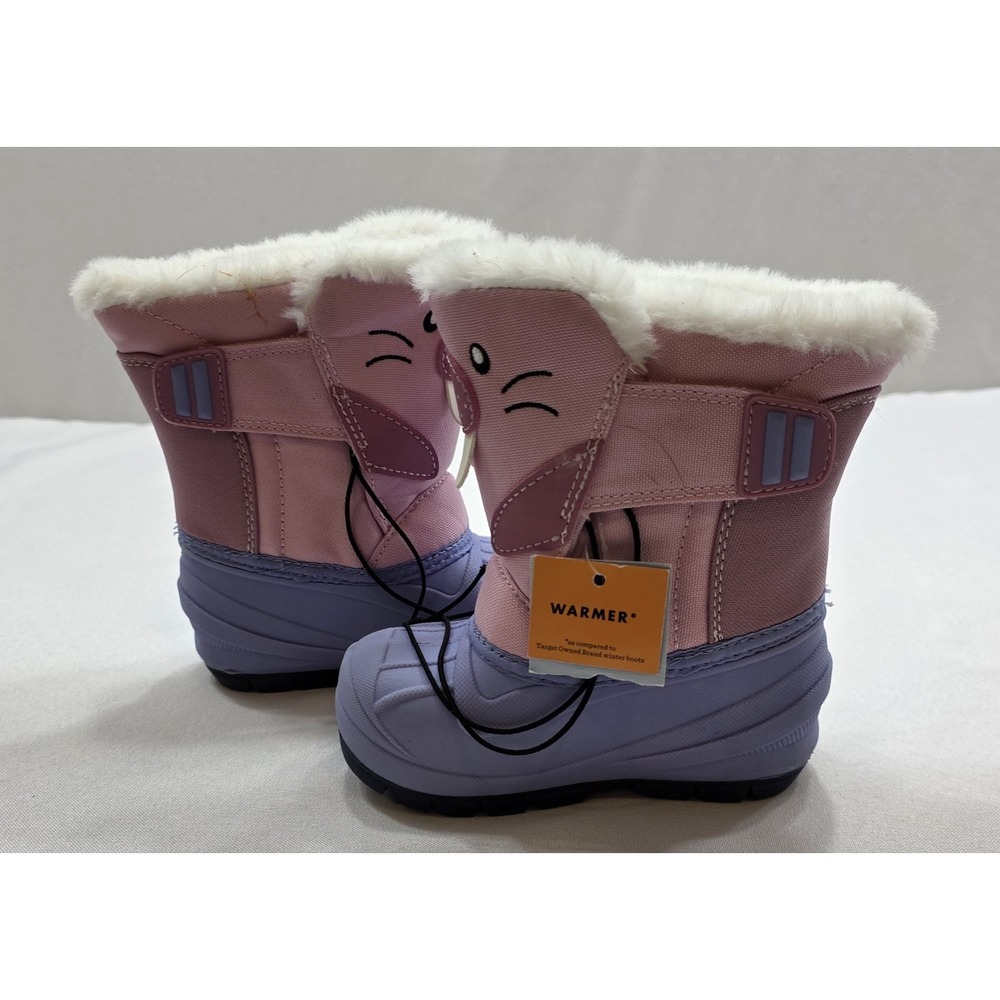 Cat & Jack Girl's Pink & Purple Winter Insulated Boots. New With Tags. Size 6 - Picture 5 of 9